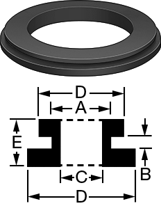 Molded Rubber Grommet Style 6