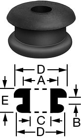 Molded Rubber Grommet Style 8
