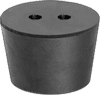 Tapered rubber plug with 2 Holes