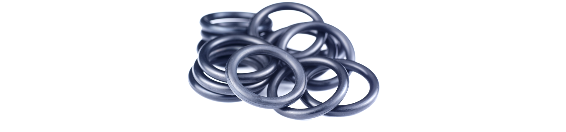 stack of custom molded o-rings mykin has manufactured